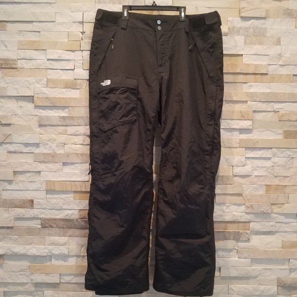 North Face Womens XL Snowboard Snow Ski Pants Winter Black Snowsuit Suit Bibs